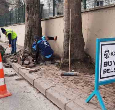 Seka Devlet Hastanesi çevresindeki kaldırımlar onarıldı