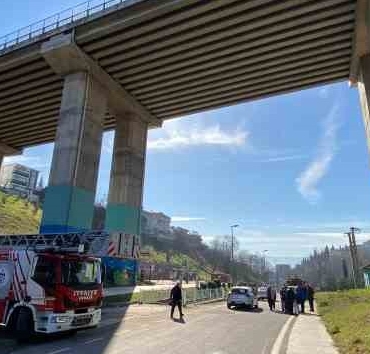 Viyadükten böyle atladı, korku dolu anlar kamerada