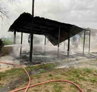 Boş barakada yangın çıktı
