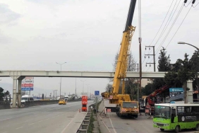 Çenesuyu üstgeçidinin köprü montajı yapıldı