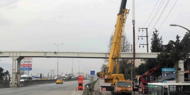 Çenesuyu üstgeçidinin köprü montajı yapıldı