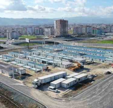 Defne'de inşa edilen konteyner kentte bin 200 depremzede barınacak