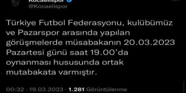 Hava muhalefeti seyahati engelledi, Kocaelispor-Pazarspor maçı ertelendi