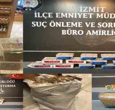 Kocaeli'de 4 işletmede 7 bin 240 bandrolsüz dolu makaron ele geçirildi