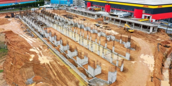 Yeni hal binası hızla yükseliyor