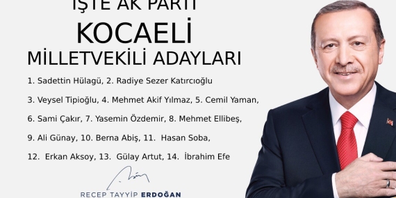Kocaeli’de AK Parti’nin 14 kişilik milletvekili adayı listesi belli oldu