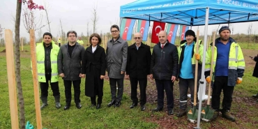 Azerbaycan ve Türkiye Kardeşliği Ormanına Haydar Aliyev ’in anısına 100 fidan