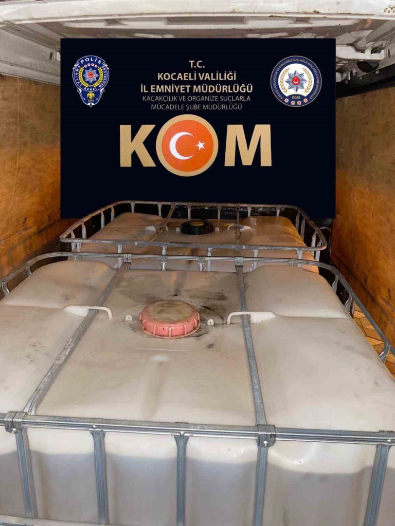 Kocaeli ’de 2 ton 150 litre kaçak akaryakıt ele geçirildi