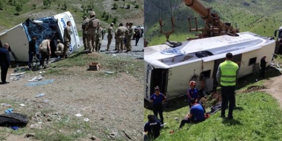 Şırnak’ta askeri personel taşıyan otobüs devrildi