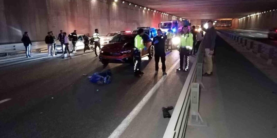 Tünelde feci kaza: Aracın çarptığı yaya hayatını kaybetti