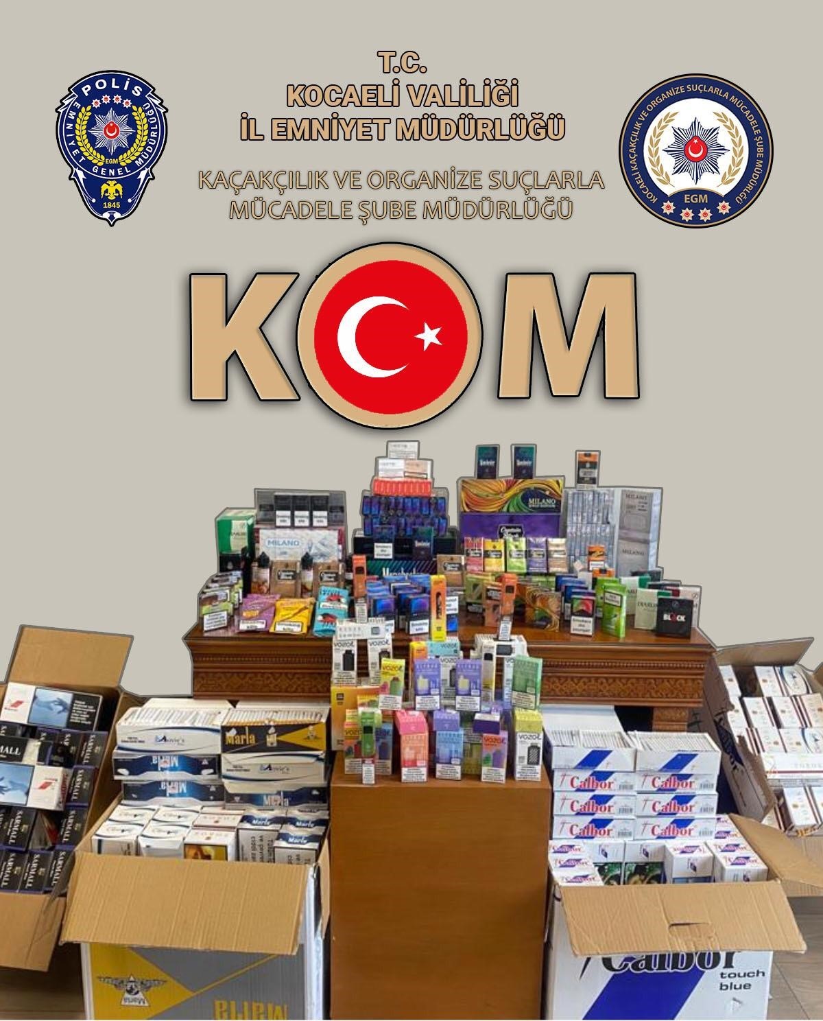 31 bin gümrük kaçağı makaron ele geçirildi