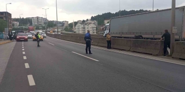 Beton bariyerlere sıkışan kedi için trafiği durdurdular: "Helal olsun size"
