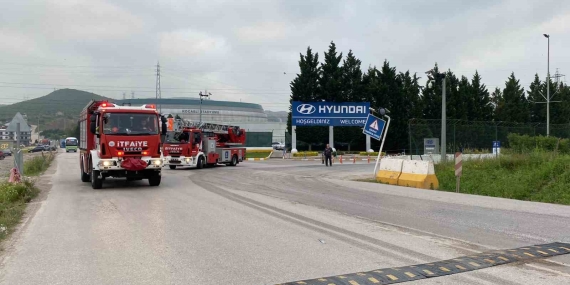 İzmit’te otomobil fabrikasında yangın