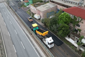 Körfez ’de bozulan yollara anında müdahale