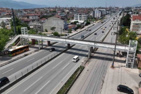 60 Evler yaya üst geçidi tamamlanıyor