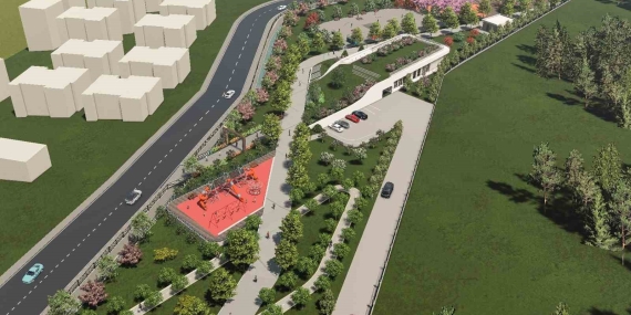 70 bin metrekare alanda inşa edilen Çayırova Millet Bahçesi bölgeye değer katacak