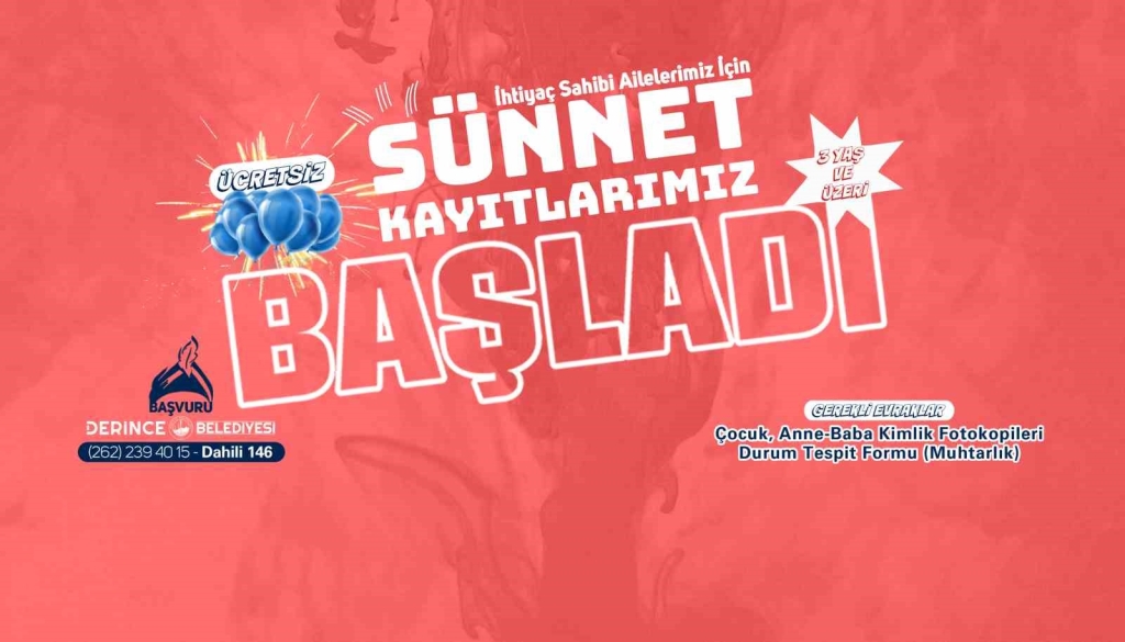 Derince ’de sünnet şöleni kayıtları başladı