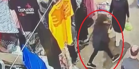 Halı ile kızı kamufle etti: Saniyeler içinde 18 bin TL’lik çantayı çalıp kayıplara karıştılar