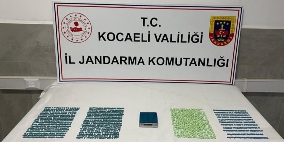 Kocaeli’de bir iş yerinde bin 678 tane uyuşturucu hap ele geçirildi