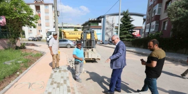 Sahaya inen Başkan Aygün çalışmaları inceledi