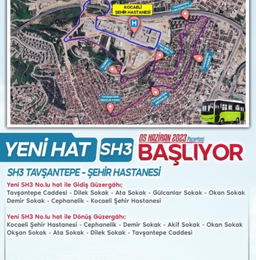 Şehir hastanesine yeni hat