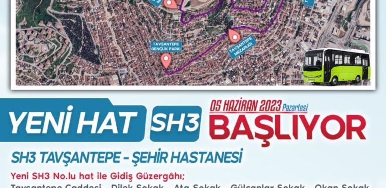 Şehir hastanesine yeni hat