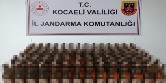 Kocaeli’de 169 bandrolsüz içki ele geçirildi