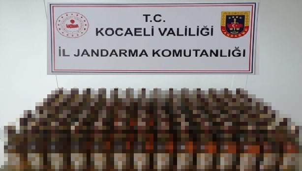 Kocaeli ’de 169 bandrolsüz içki ele geçirildi
