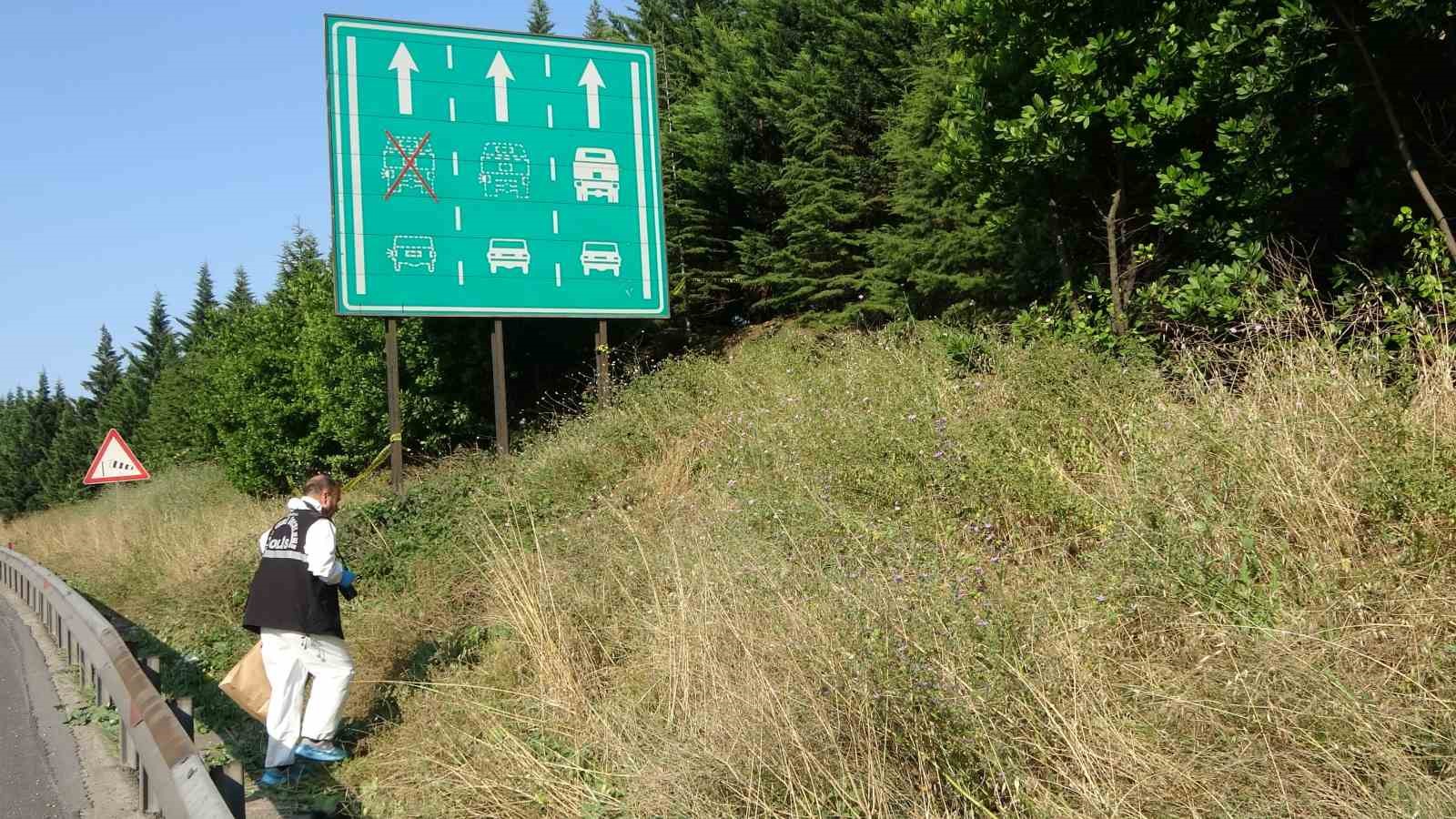 Tem Otoyolu ’nun Kocaeli geçişinde yeşillik alanda çürümüş ceset bulundu