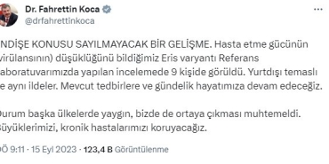Covid-19 ’un yeni varyantı  ’Eris ’ 9 kişide tespit edildi