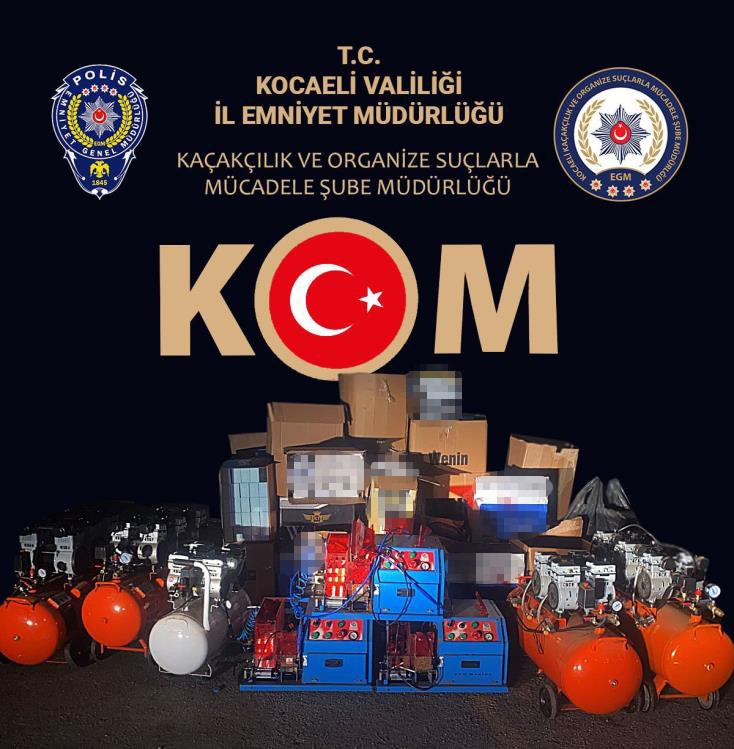 Kocaeli ’de 140 bin 600 dal makaron ele geçirildi