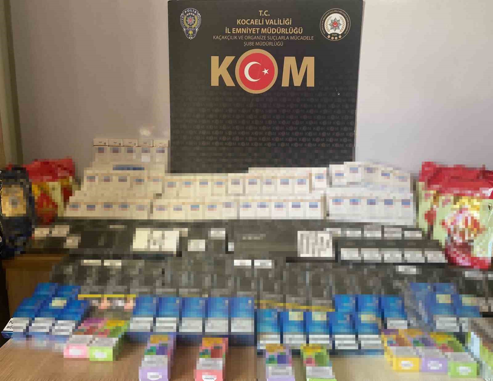 Kocaeli ’de 340 bin dal boş ve dolu makaron ele geçirildi