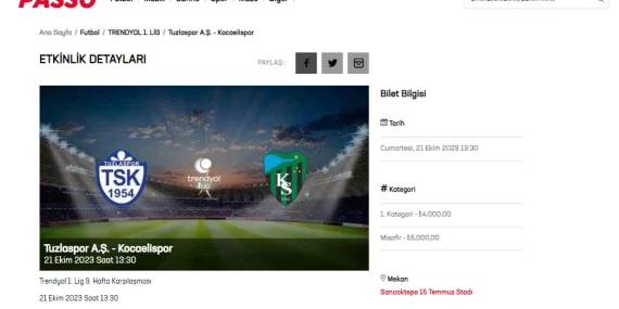 Kocaelispor taraftarına Tuzlaspor’dan fiyat şoku!