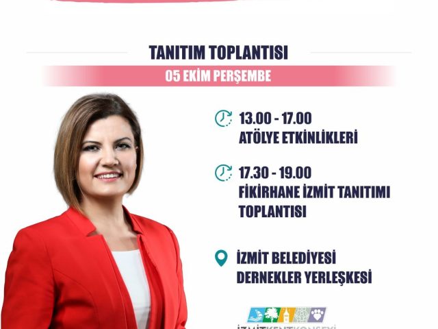 FİKİRHANE İZMİT PROJESİ ’NİN LANSMANI 5 EKİM PERŞEMBE GÜNÜ YAPILACAK