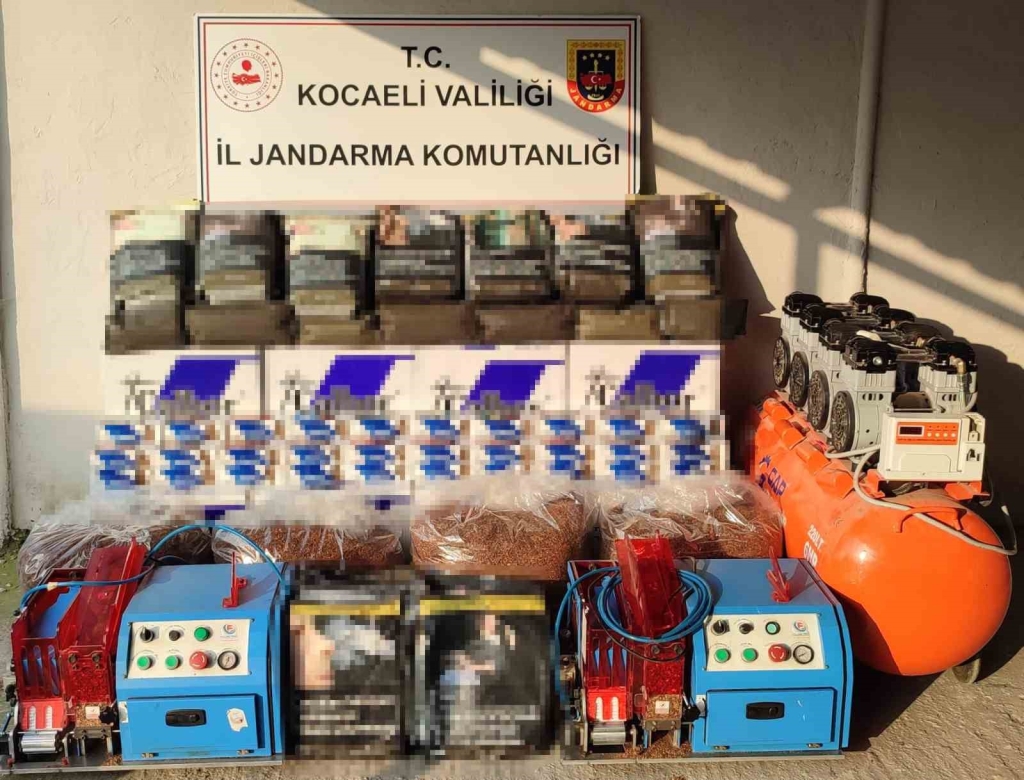 Kocaeli ’de on binlerce makaron ele geçirildi