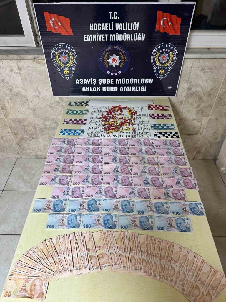 Kocaeli ’de kumar operasyonu: 6 kişiye 38 bin TL ceza