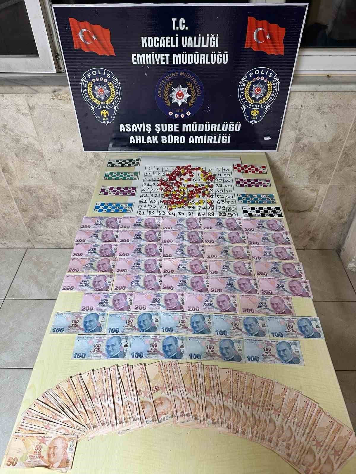 Kocaeli ’de kumar operasyonu: 6 kişiye 38 bin TL ceza