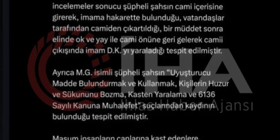 Bağcılar’da okla vurulan imam taburcu oldu: İmamın eşi: “Şükürler olsun, sağlık durumu iyi”