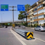 Kaza riskinin yüksek olduğu 3 bölgeye çarpışma yastıkları monte edildi