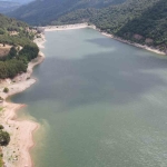 (Özel) Gönen Barajı’nda su seviyesi kritik eşiğe geriledi