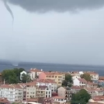 Şile’de oluşan hortum kamerada