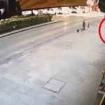 Bebek arabasıyla gezinirken beğendiği başka arabayı kucağında bebeğiyle çaldı