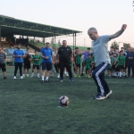 Belediye başkanı çocuklarla spor yaptı