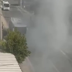 Halk otobüsünde çıkan yangın korkuttu