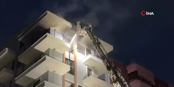 Kocaeli’de İnşaat Halindeki Binada Yangın