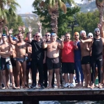 İzmit Körfezi’nde yüzücüler mavi sularda hedefe kulaç attı