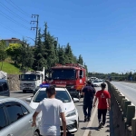 Otomobil refüje çarptı: 3 yaralı