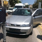 Otomobilin çarptığı yaya yaralandı