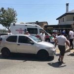 Otomobilin çarptığı yaya yaralandı