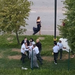 Gelin ve damat kavganın ortasında kaldı